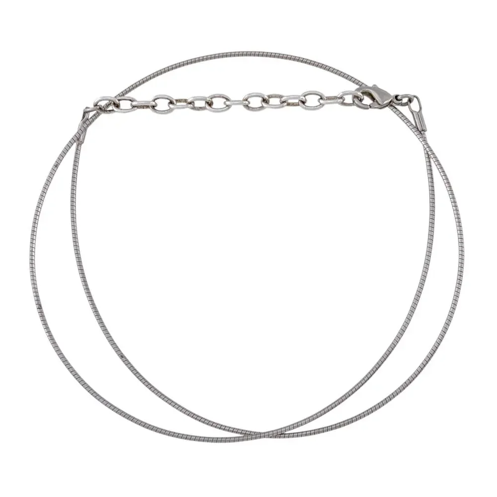Vintage Silver Plated Snake Chain Necklace 16-18